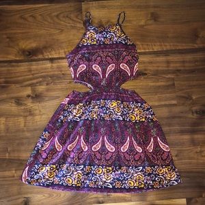 Printed Cut Out Dress